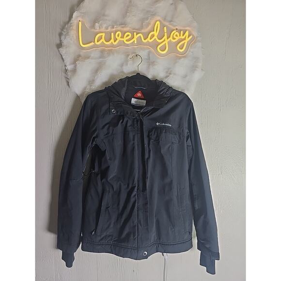 Columbia Fleece Lined OMNI HEAT Removable Hood Navy Blue Womens Size Medium M - Picture 1 of 10